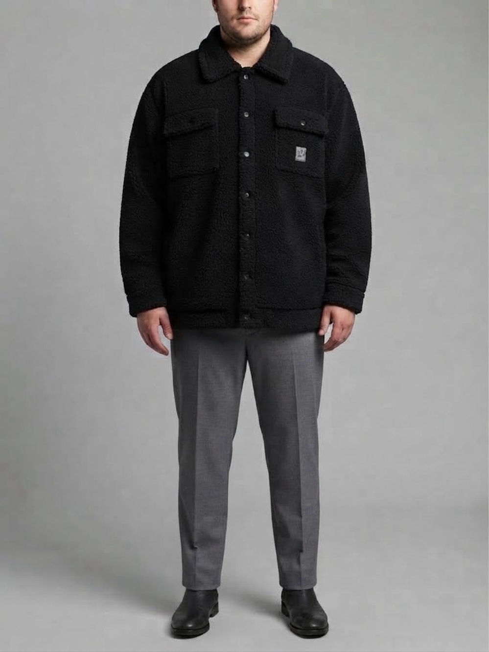 Dixxon Flannel Co Bandido Sherpa Shirt Jacket Black 2XL Plaid Lined